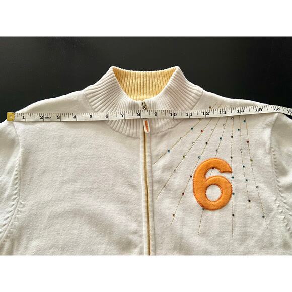 DISEISEI Full Zip Knit Sweater w/Stone Accents sz L (fits like a US sz Small) - Picture 15 of 16